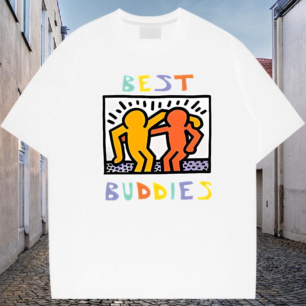 Fashion Casual T-Shirts letter Wear 230g Pure Cotton Daily Outfit Popular Oversized O Neck Short Sleeves Couples T Shirts