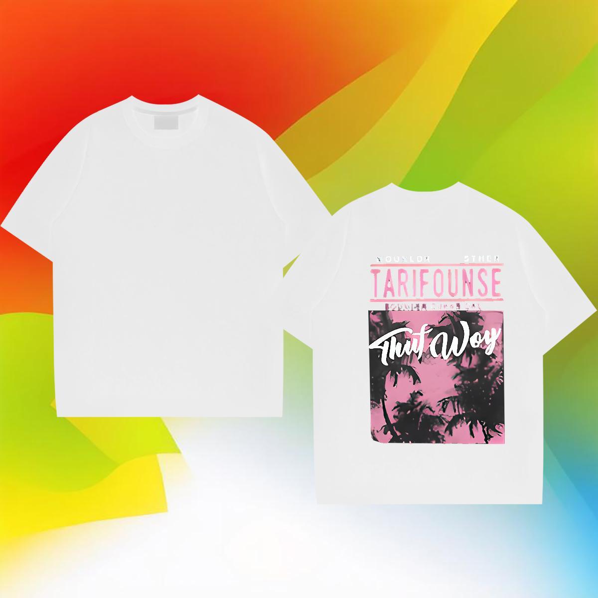 Classic T Shirts Men 230g Cotton tree Summer Casual Tshirts Crew Neck Breathable High Quality Couples T Shirts Custom Printing