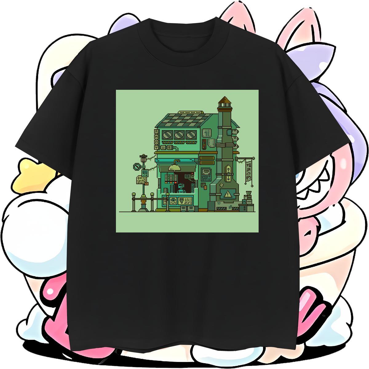 Brand Men Clothes T-Shirt 100% Cotton 230g Outdoor robot DIY Breathable Casual New T-Shirts Tee Shirt