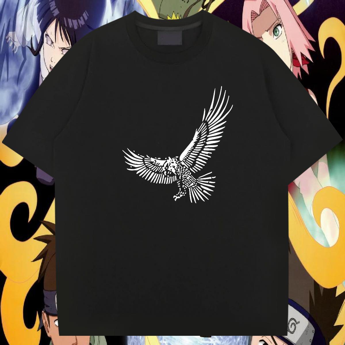 Wholesale T Shirts Men 230g Cotton eagle High Street Hip Hop Polos O-Neck Short Sleeve High Quality Men Clothes T-Shirt Custom Printed