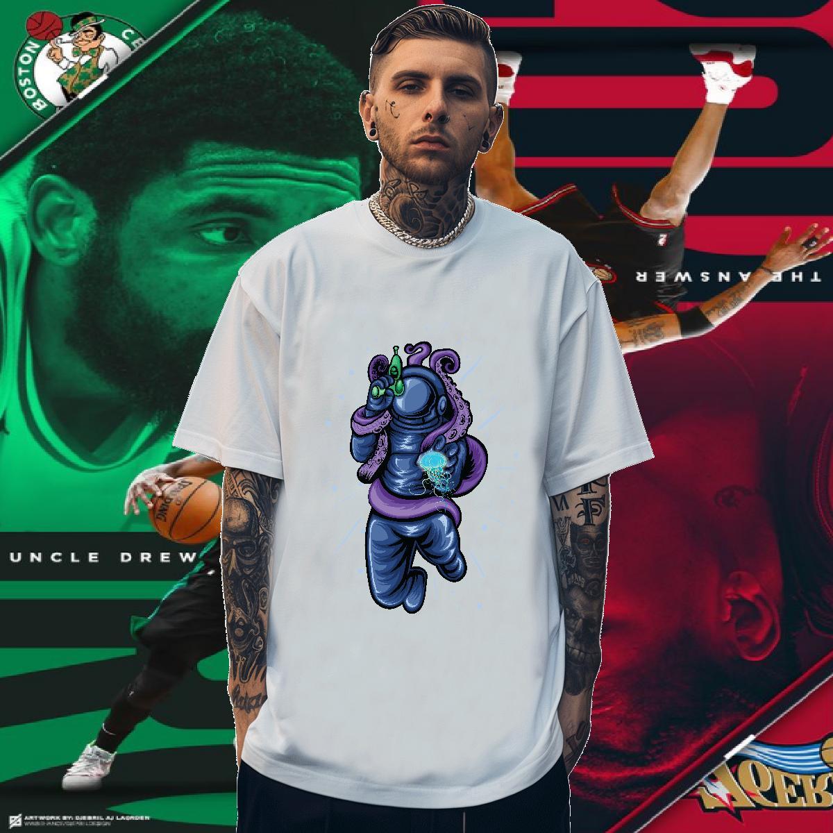 T-Shirts for Men 100% Cotton 230g universe Daily Wear Breathable Crew Neck Custom Anime Men Clothes T-Shirt New Designer Unisex Tops Shirt