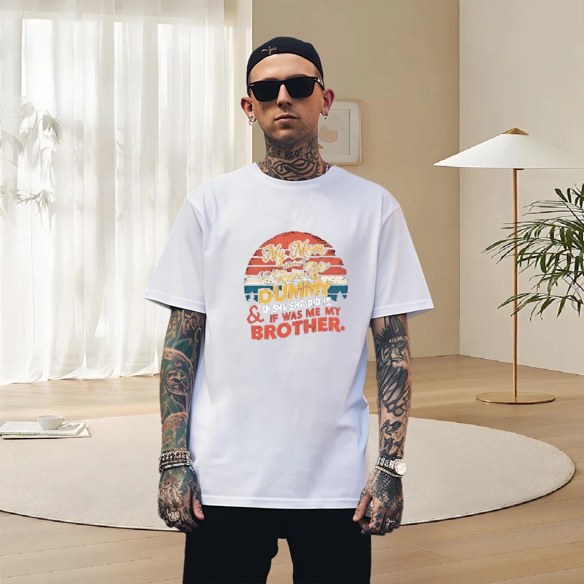 Loose Fit Couples T Shirts 230g Cotton Outdoor letter DIY Crew Neck Fashion T-Shirts for Men Wear