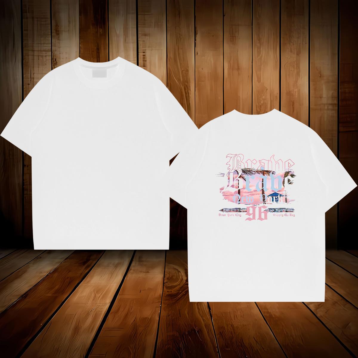 New Designer T Shirt For Man 100% Cotton 230g tree Sport Clothings Pure Cotton Unisex Men Clothes T-Shirt White Plus Size