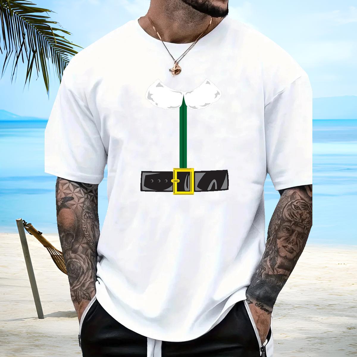 Brand Men Tops Tees 230g Cotton Christmas T-Shirts Sport Pure Cotton Graphic 2024 DIY Polos