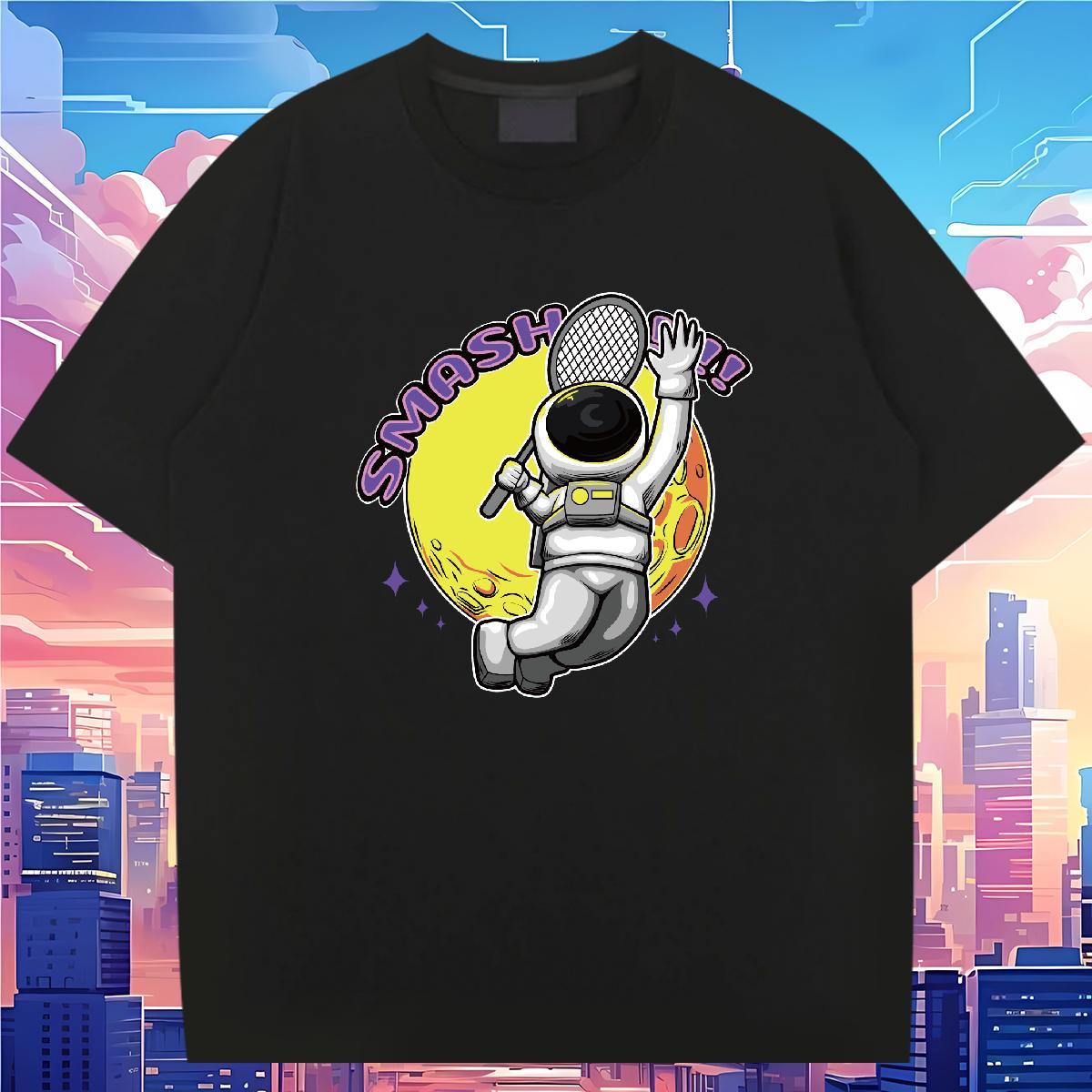 T-Shirts 230g Cotton universe Hip Hop Street Pure Cotton Plus Size Custom Men Tees Classic Casual Cool Wear