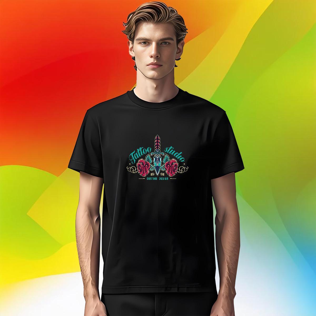 Cool Design Tshirts 100% Cotton 230g Street tool Cartoon Print O-Neck Short Sleeve 2024 Men T Shirts Polos