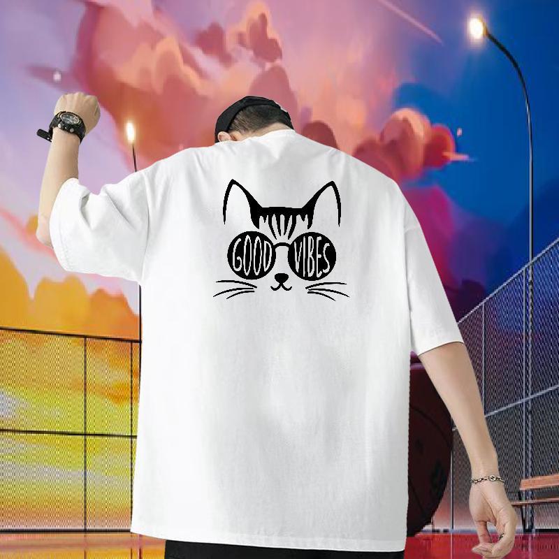 Fashion Design T Shirts Men 230g 100% Cotton cute Daily Wear Clothes Crew Neck Breathable Designer Men Tees Customized Print