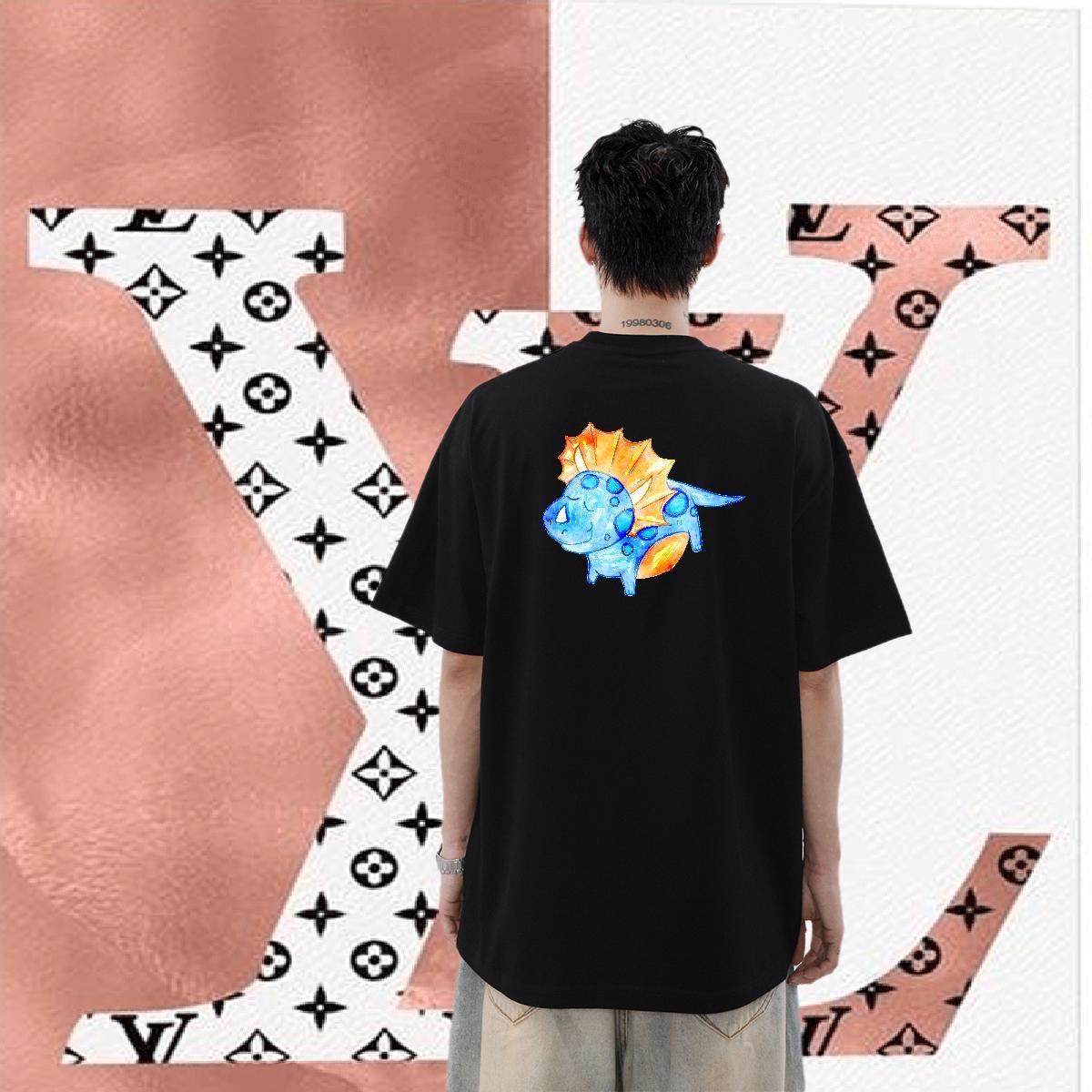 Brand T shirt 230g Cotton dog Sport Tees Short Sleeve O-Neck Unisex Men Tshirts Skull