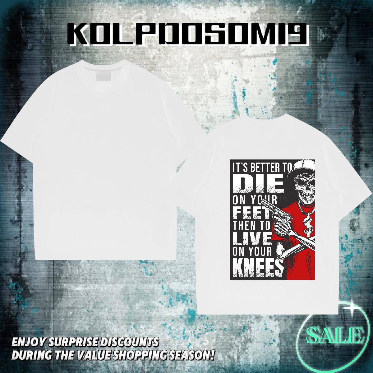 DIY Customized T Shirt For Man skull Tops 230g Pure Cotton Daily Outfit Designer Customized Print Breathable Short Sleeve Mens Tshirts