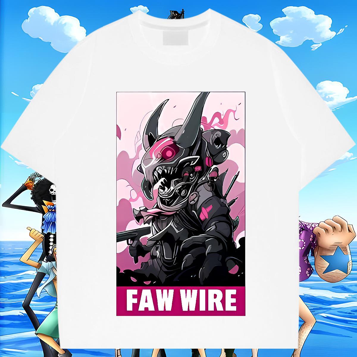 Comfortable Men Tees 100% Cotton 230g Anime Printing Street robot White Plus Size Breathable Short Sleeve Factory Direct Mens T Shirts Tee Shirt