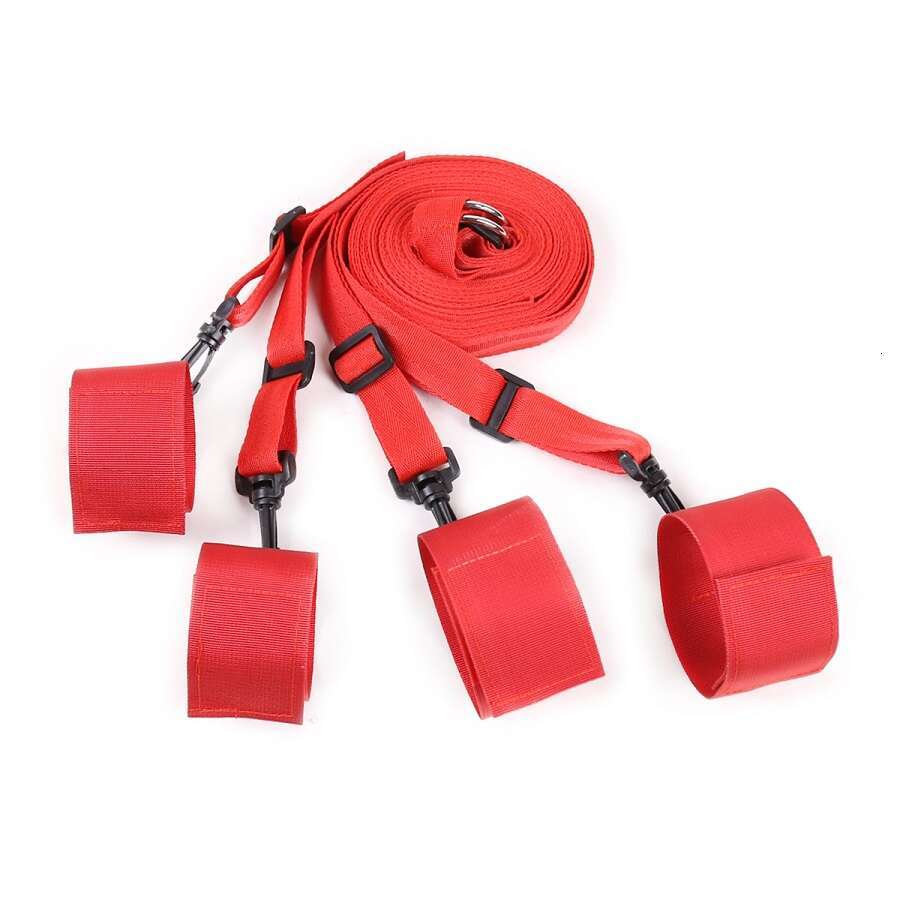 Bdsm bound set cuffs Pu leather bound bed strap set loop sex toy for men and women