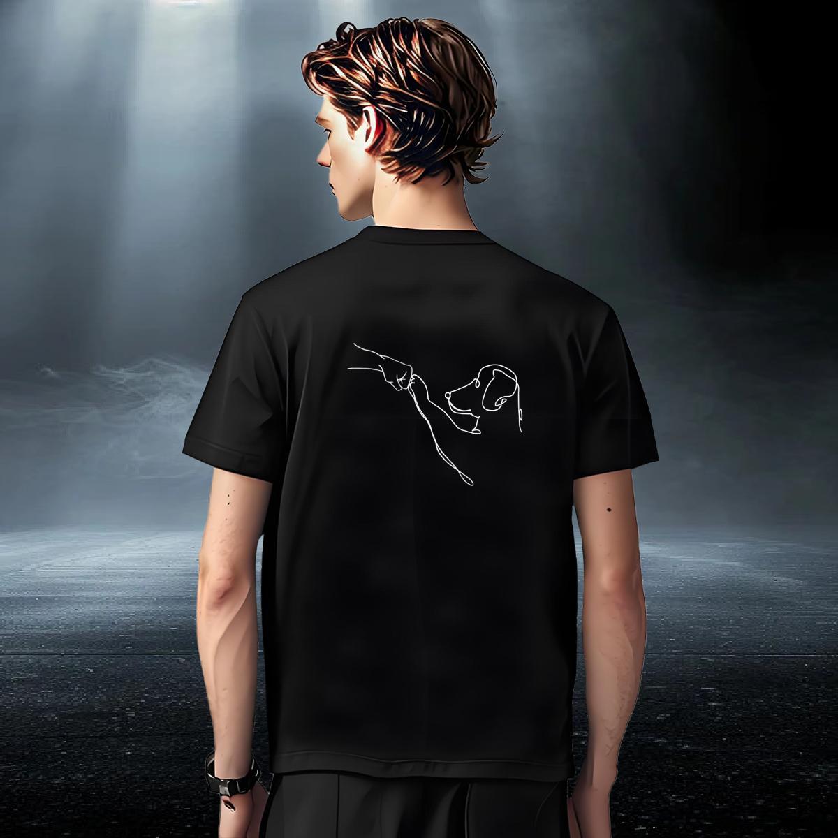 Unisex Men Clothes T-Shirt 230g 100% Cotton Anime Printing Street letter Custom Printed Breathable Soft 2024 New T Shirt For Man Clothings