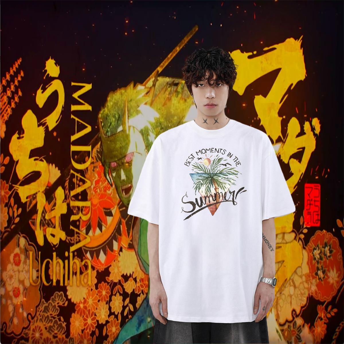 Fashion T-Shirts for Men 230g Pure Cotton tree Sports Casual Tees Shirts Short Sleeve Soft Brand Men Tees Custom Printing