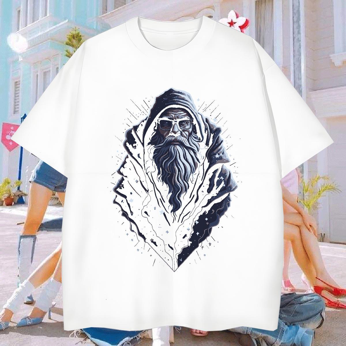 T-Shirts for Men 230g Pure Cotton portrait Casual Daily Wear Breathable DIY Logo Oversized Tshirts Fashion New Soft Tops Tees