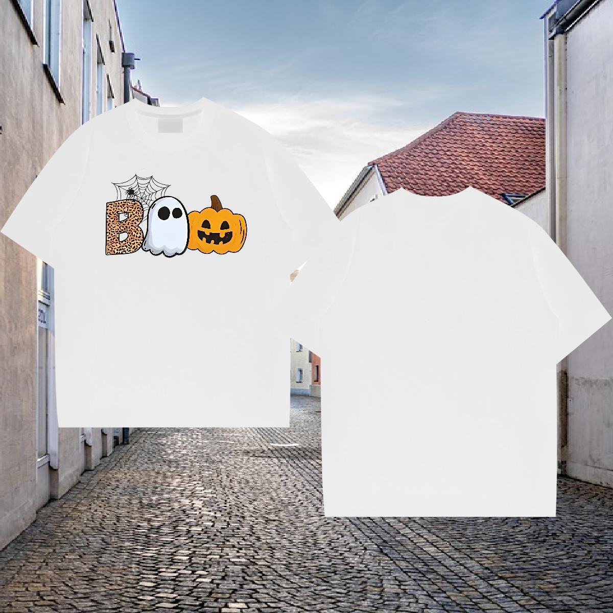 Customized Man T Shirts 230g 100% Cotton pumpkin Street Wear Tops Shirt Breathable Short Sleeve Loose Men Tees Anime Print