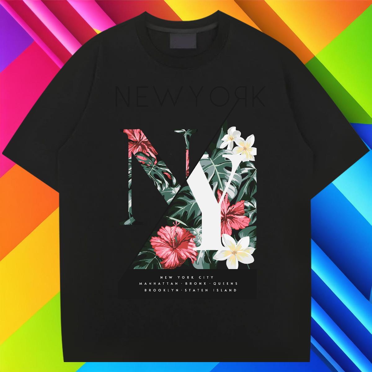 Cool Design Mens Tshirts 230g Pure Cotton Daily Outfit flower Plus Size Cartoon Breathable Soft Fashion Casual T-Shirts Tops Tees