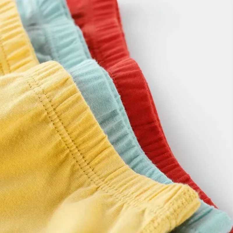 12 pieces/batch solid color soft mens underwear childrens underwear 1-10 yearsW240715