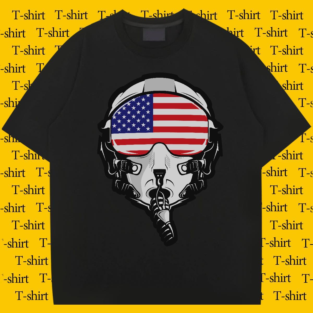 T-Shirts for Men 100% Cotton 230g spaceman Sport Breathable Short Sleeve Custom Big Size Men Clothes T-Shirt Designer Comfortable Top Tees