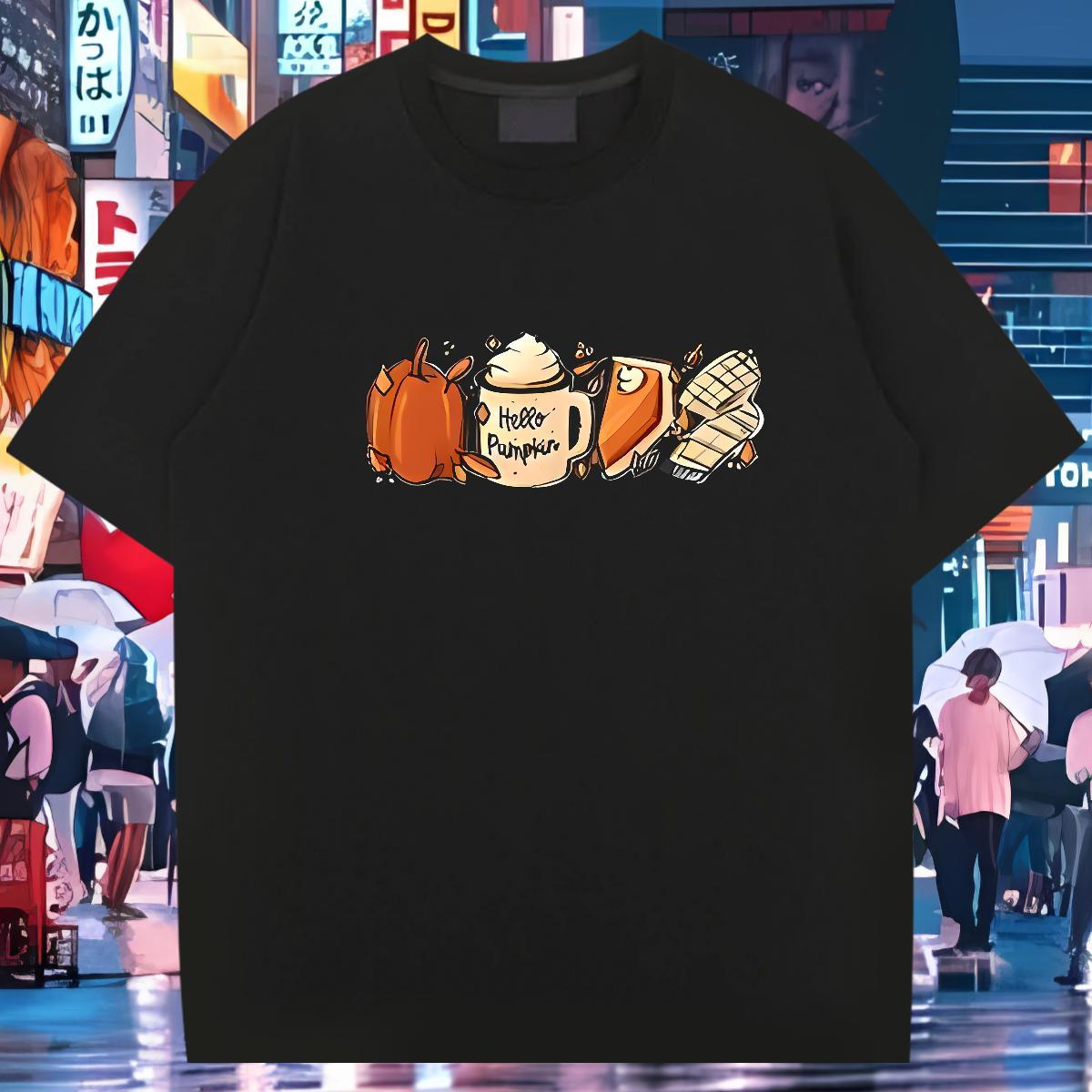 Designer T-Shirts for Men 100% Cotton 230g halloween Sport Tees Shirts Round Neck Short Sleeve Brand Men Tshirts Customized Print