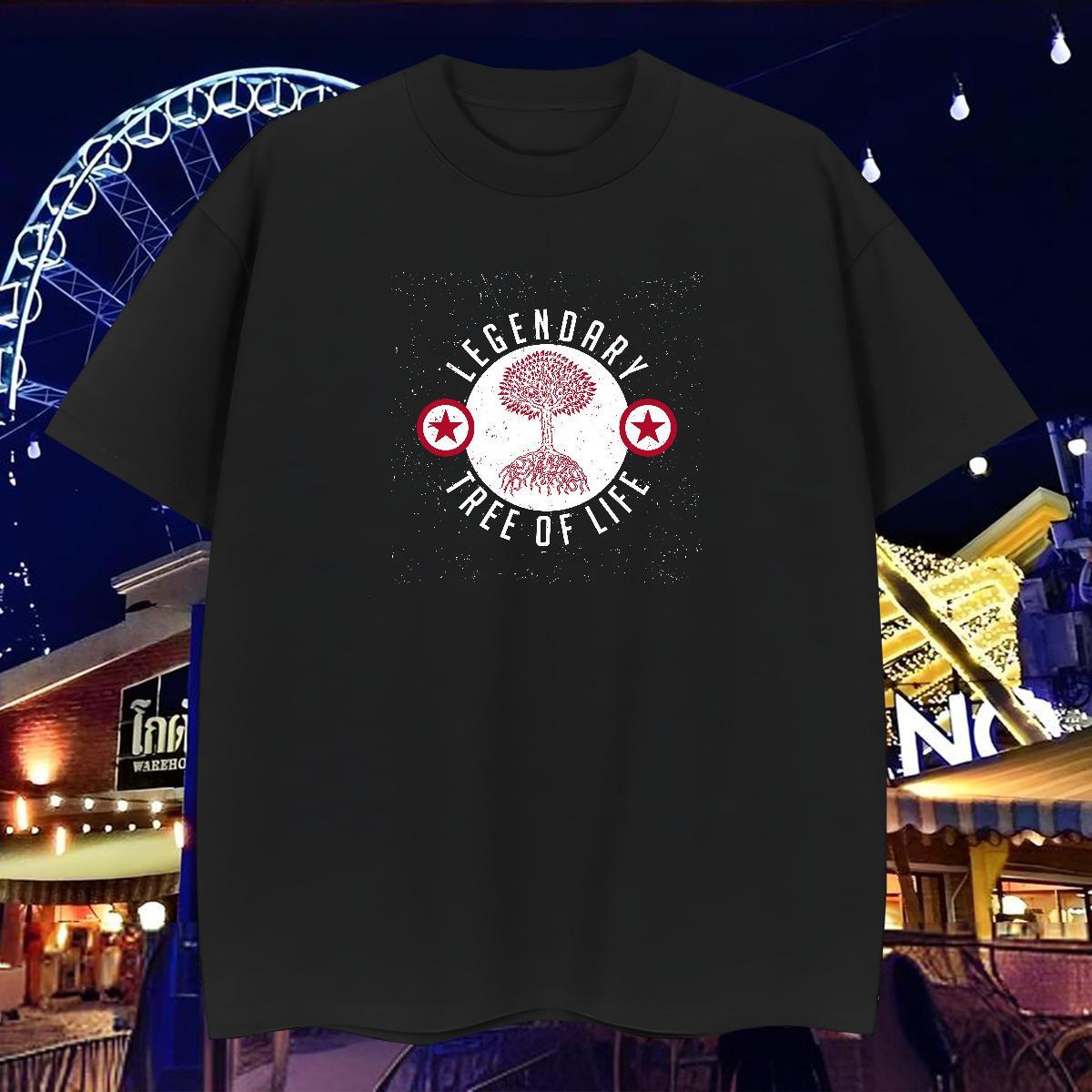 T Shirt For Man 100% Cotton 230g tree Beach Breathable Crew Neck Customized Men Clothes T-Shirt Designer Comfortable Tops Tees