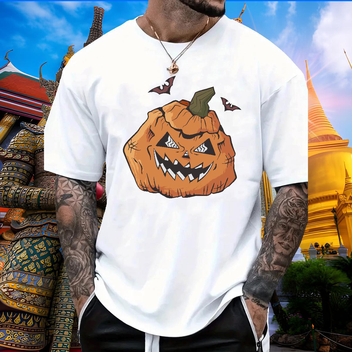 Comfortable Men Tops Tees 100% Cotton 230g pumpkin T Shirt For Man Hip Hop Pure Cotton Customized Casual New Polos