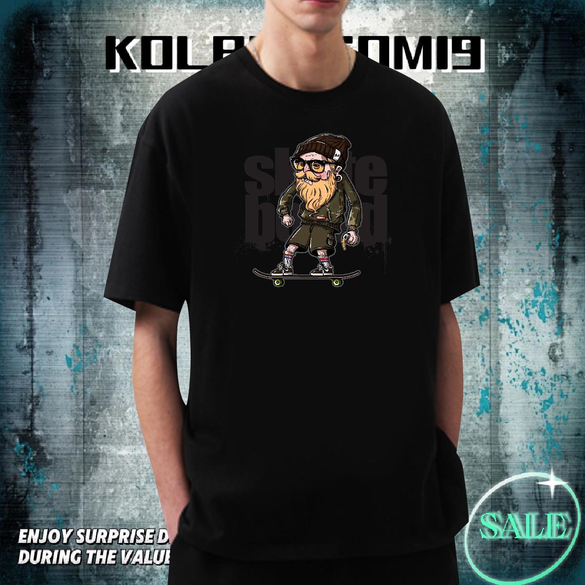 Comfortable Tshirts 230g Pure Cotton Summer Casual skateboarding Black White Breathable Short Sleeve New Designer T Shirt For Man Tees