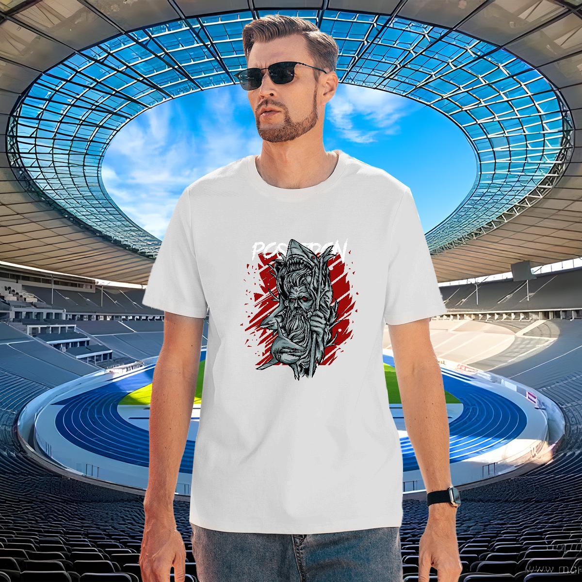 Brand Men Tees 100% Cotton 230g T-Shirts Sports Casual Breathable Crew Neck Customized Wholesale Tops Tees