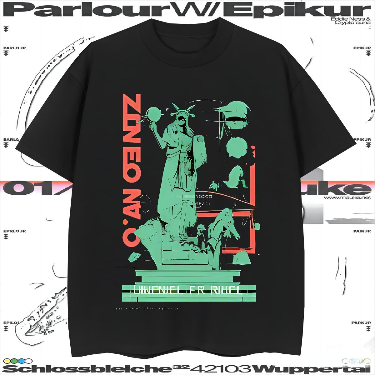 Brand Men Tops Tees 230g Pure Cotton the Statue of Liberty T-Shirts Street Wear Short Sleeve Soft Plus Size Cartoon Custom Polos