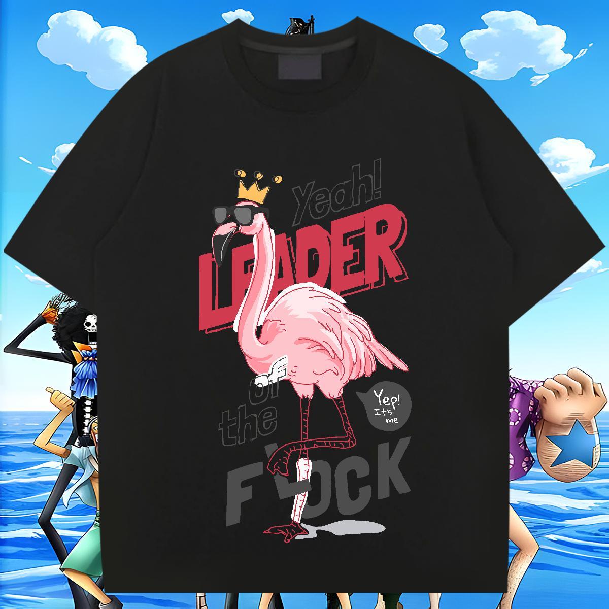 Loose Men Clothes T-Shirt 230g Pure Cotton Outdoor bird Anime Print Crew Neck Breathable 2024 DIY T Shirts Men Polos