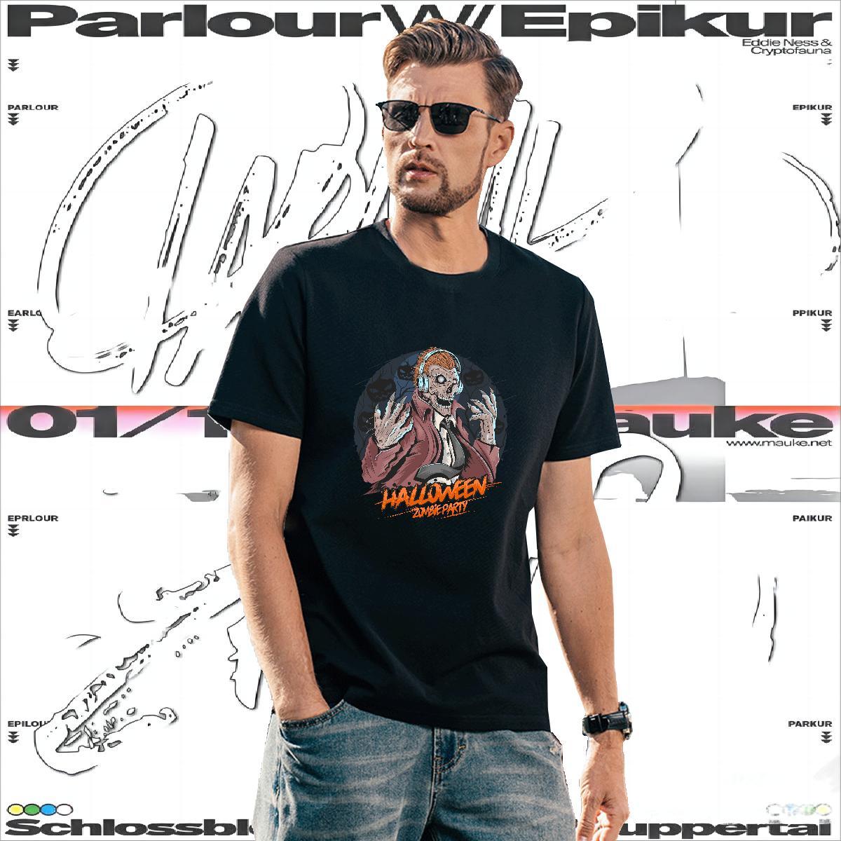 Cool Design Men Tees 230g Pure Cotton monster T shirt Daily Wear Round Neck Short Sleeve Black Oversized Classic Tee Shirt