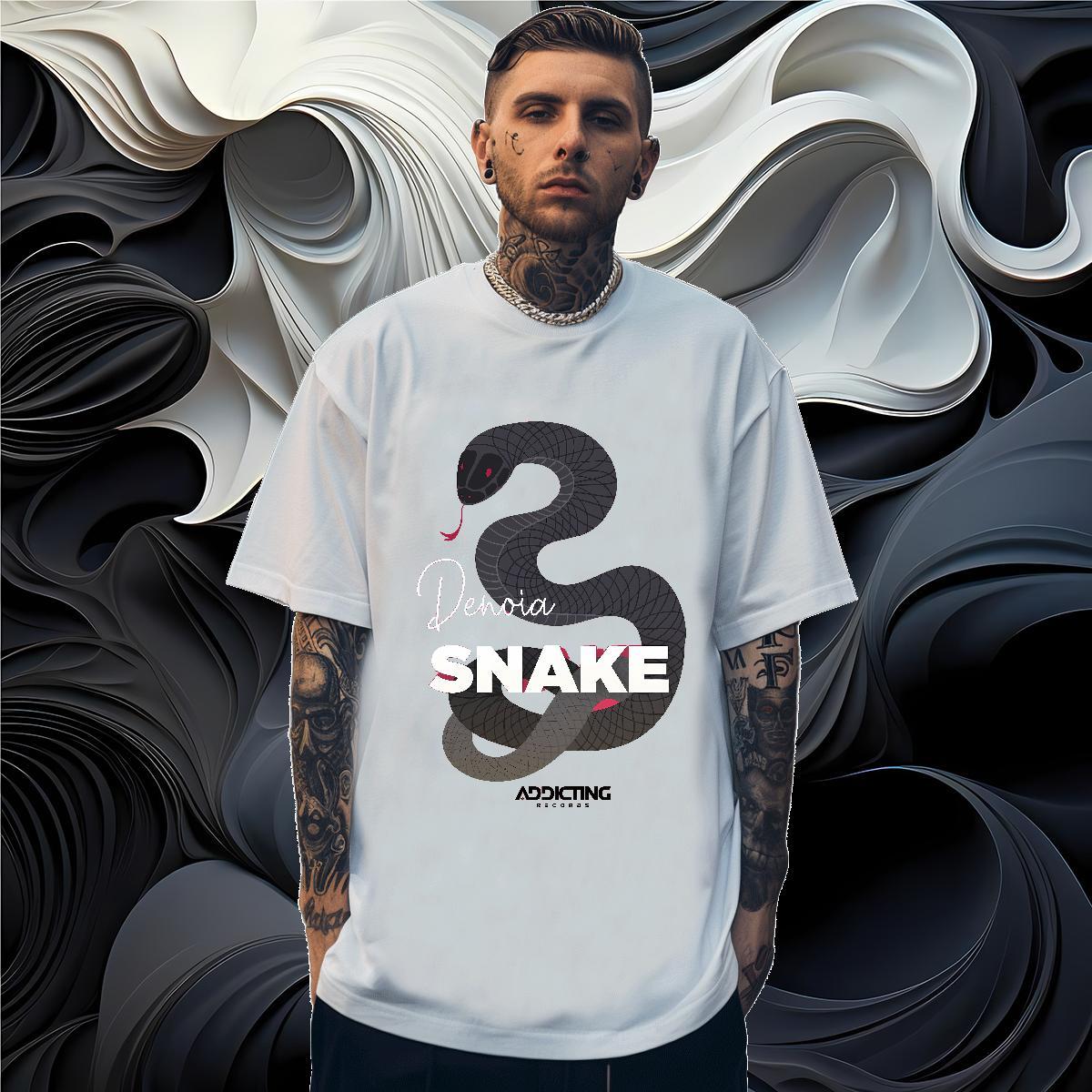 Casual New T shirt 100% Cotton 230g snake Casual Beach Tops Breathable Crew Neck Cool Couples T Shirts Floral Print
