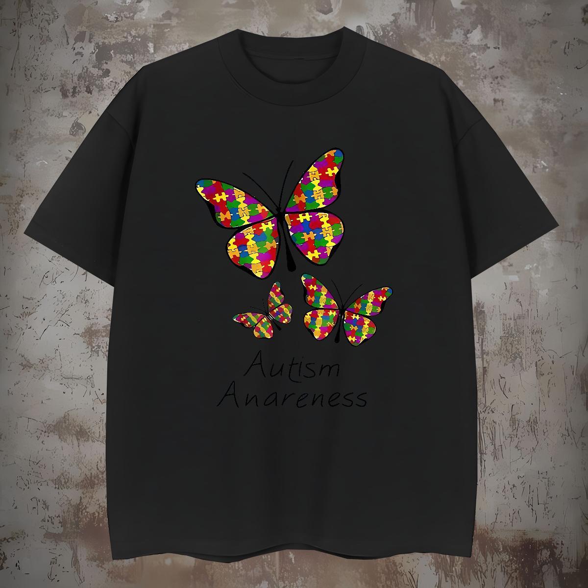 T Shirts Men 230g Cotton Butterfly Street Casual Breathable Soft DIY Logo Oversized Tshirts Casual New Free Shipping Clothings