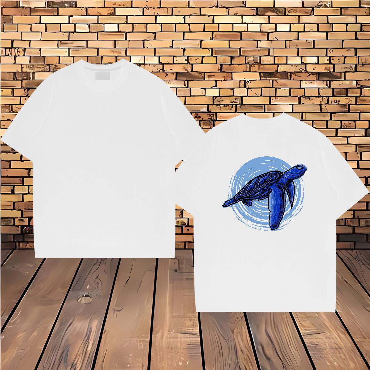 Custom T-Shirts for Men 230g Cotton tortoise Sports Casual Clothings Breathable Popular Men Tshirts Customized Print