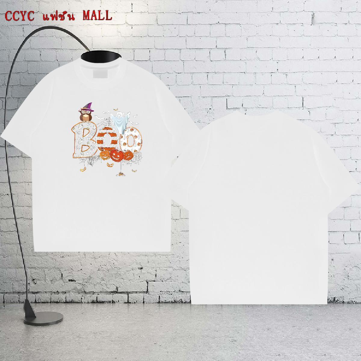 Customized Man T Shirts 230g Cotton halloween Hip Hop Tees Shirts O Neck Short Sleeves Cool Design Men Tops Tees Plus Size Cartoon