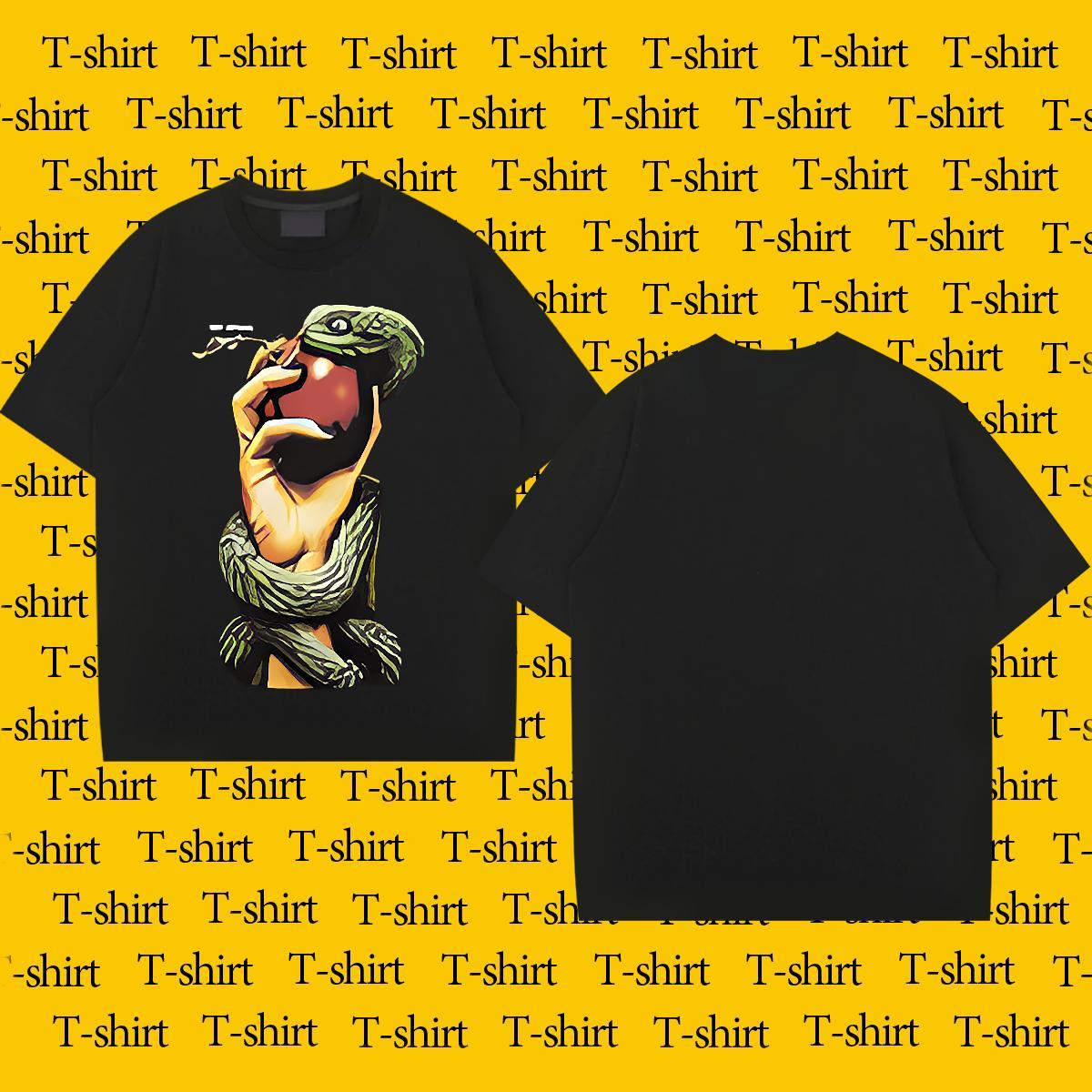 T Shirt For Man 230g Pure Cotton snake Casual Beach Breathable Short Sleeve DIY Logo Oversized Mens Tshirts Factory Direct TOP Quality Clothings