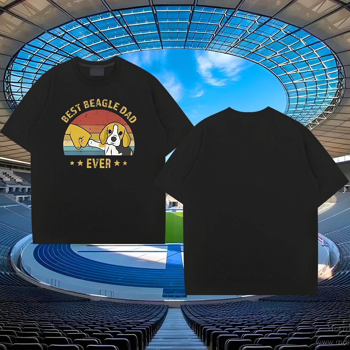 Brand Tshirts 230g Cotton Sports Casual dog Cartoon Printing L-4XL Breathable Short Sleeve Fashion New T-Shirts for Men Tops Shirt