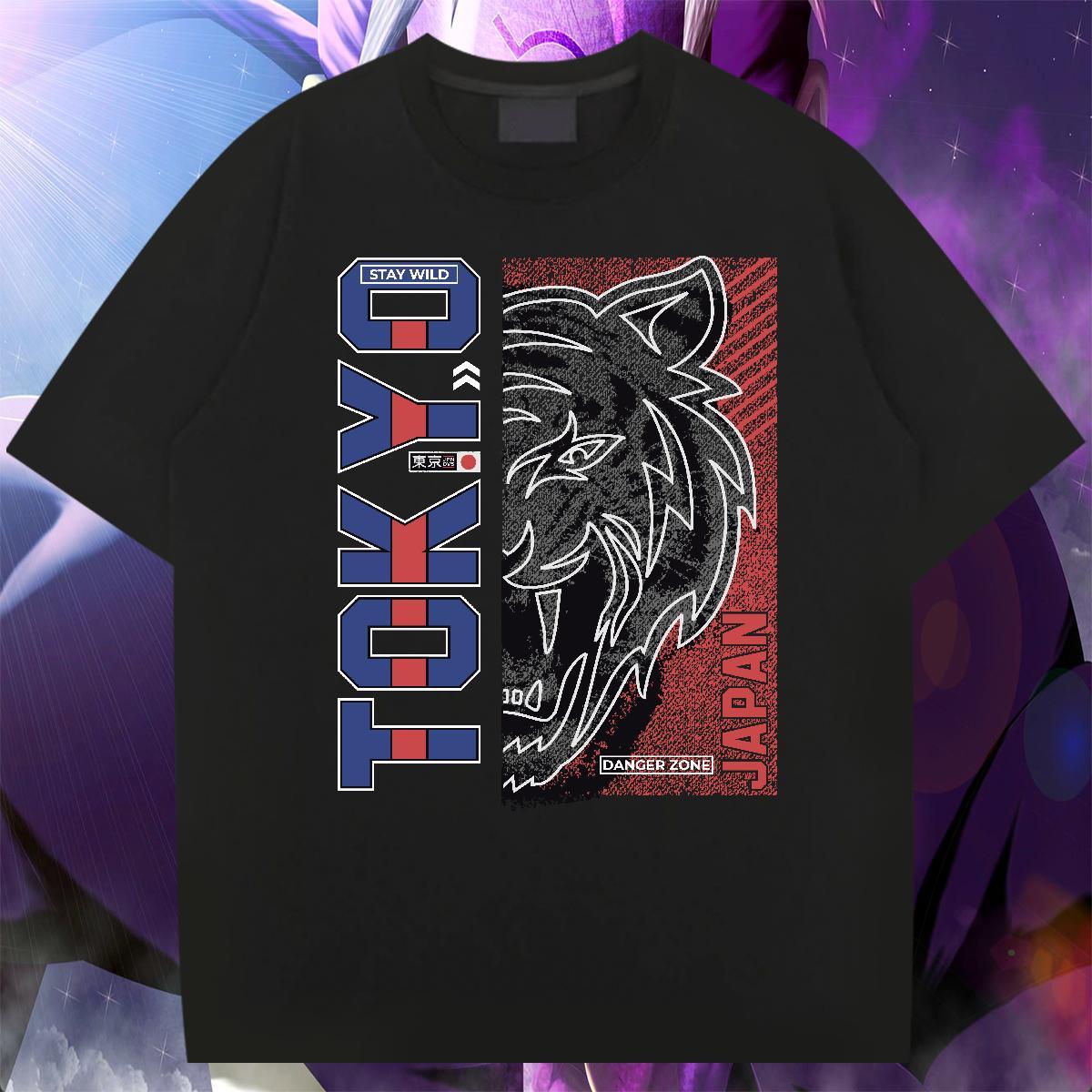 TOP Quality Men Tees 230g Cotton Street Casual tiger Oversized 3XL 4XL Breathable Short Sleeve Customized T-Shirts Tops Shirt