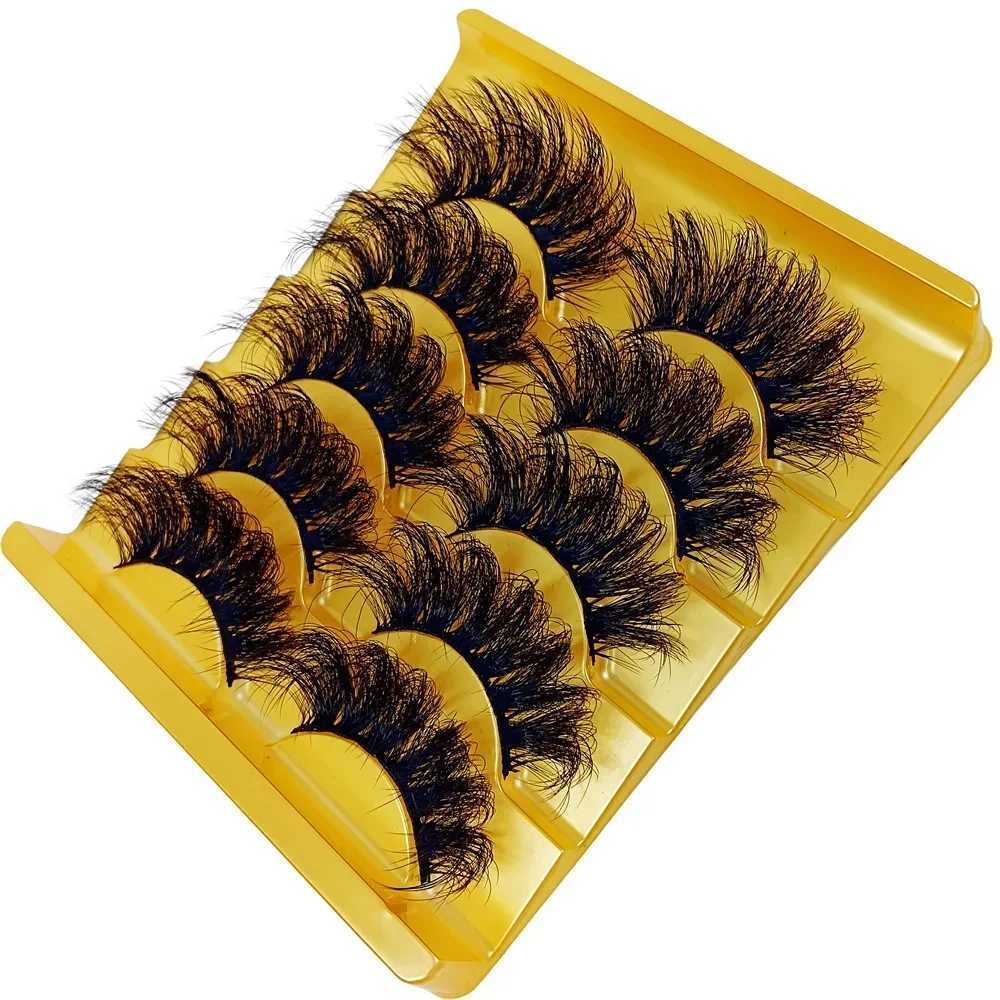 5 pairs of artificial mink dramatic eyelash curls thick eyelashes fluffy and long-lasting Wispy natural false eyelashes W240803