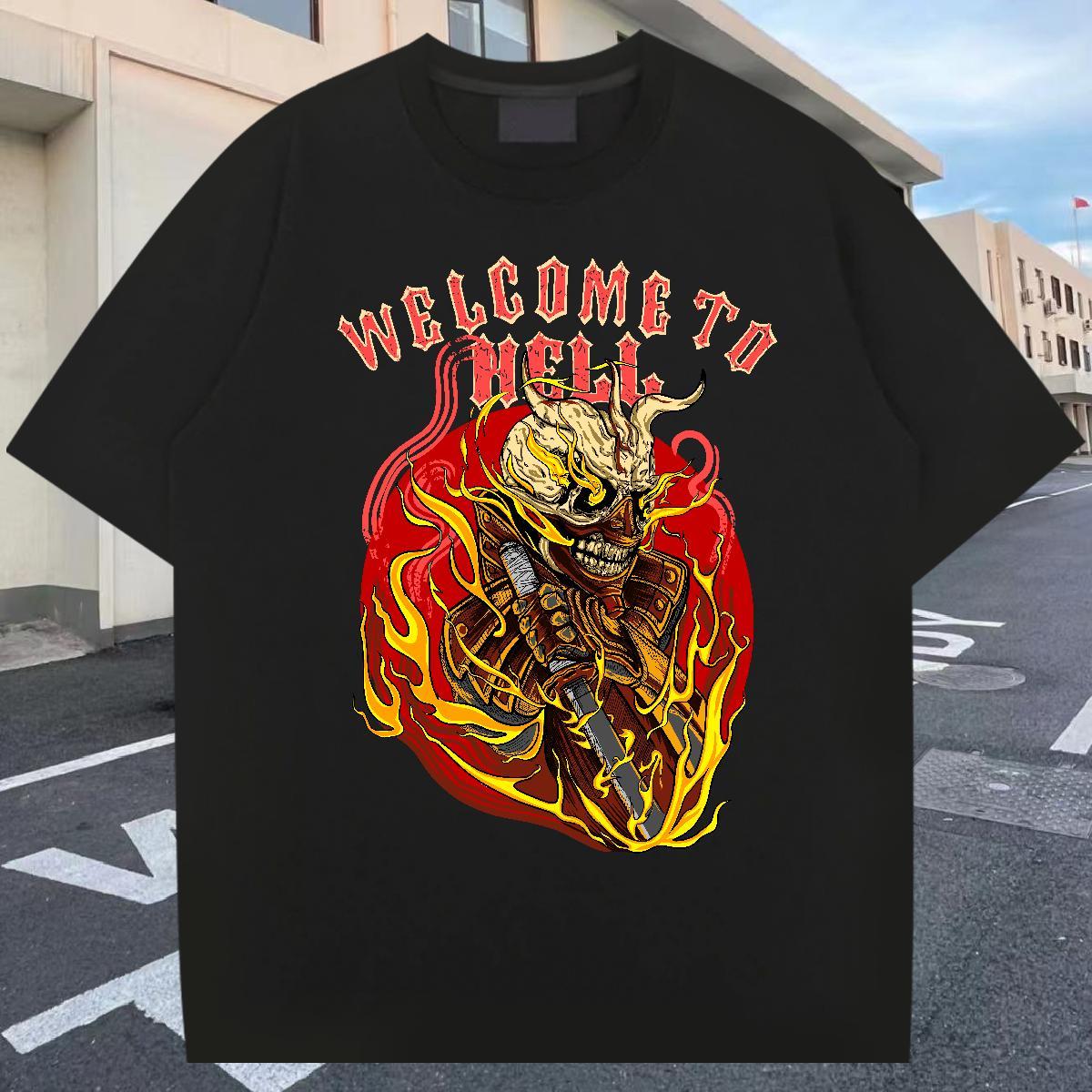 Free Shipping Couples T Shirts 230g Pure Cotton Street wear Hip Hop ET Asian Size Crew Neck 2024 Designer T shirt Clothes