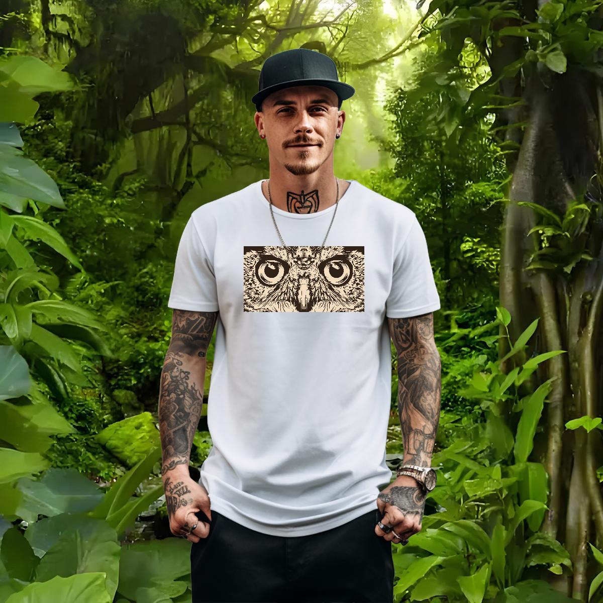 2024 DIY T-Shirts for Men 230g 100% Cotton eagle Daily Outfit Wear O Neck Short Sleeves Loose Men Tshirts Skull
