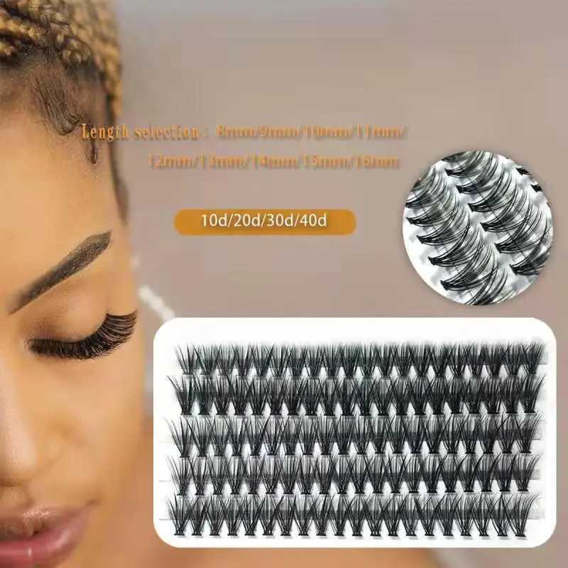 Natural 48/60/100/280Pcs mink eyelashes handmade silk 10/20/30/40D personal cluster eyelash extension 3D roll soft Cilos hot W240803