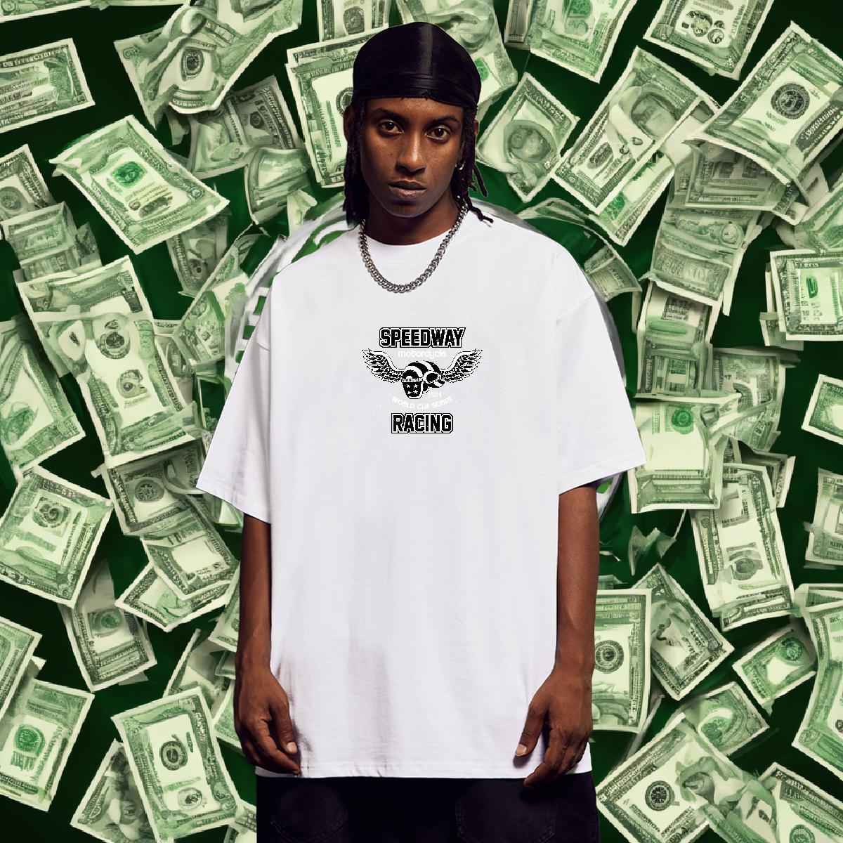 TOP Quality Men Tops Tees 100% Cotton 230g High Street Hip Hop letter DIY Logo Oversized Breathable Classic Casual T Shirt For Man Tee Shirt