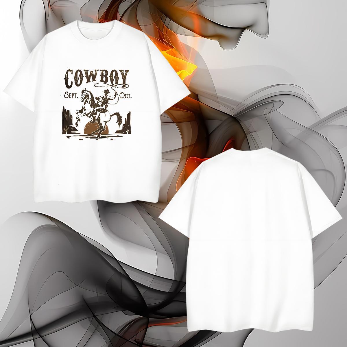 Brand Couples T Shirts 230g Cotton horse T-Shirts Street Wear Breathable Short Sleeve DIY Anime Stylist Tees