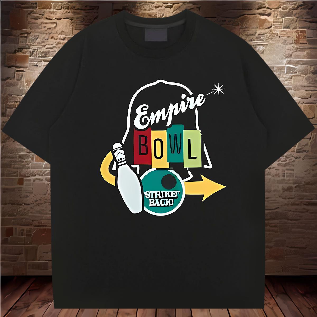 T-Shirts 230g Pure Cotton bowling Sports Casual Breathable Crew Neck DIY Tshirt for Man Woman Fashion Casual Comfortable Wear