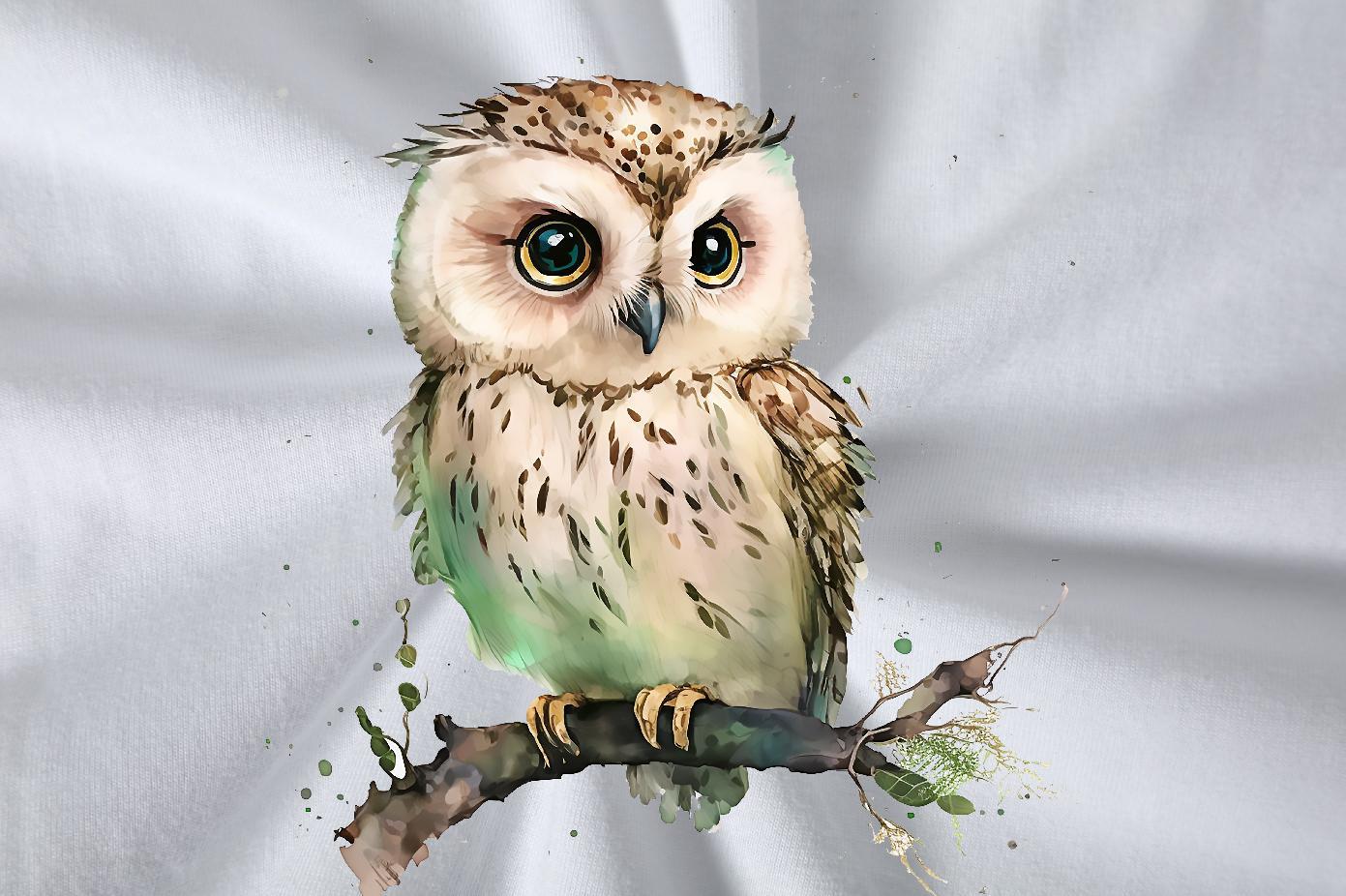 Custom Men T Shirts 100% Cotton 230g Owl Hip Hop Wear Breathable Crew Neck Loose Men Tees Plus Size Custom