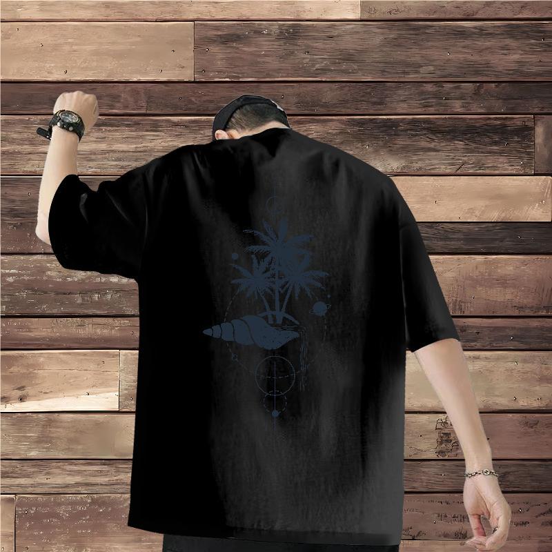 Classic Casual T-Shirts for Men 230g Pure Cotton tree Street Wear Clothings Breathable Short Sleeve Brand Tshirt for Man Woman Skull