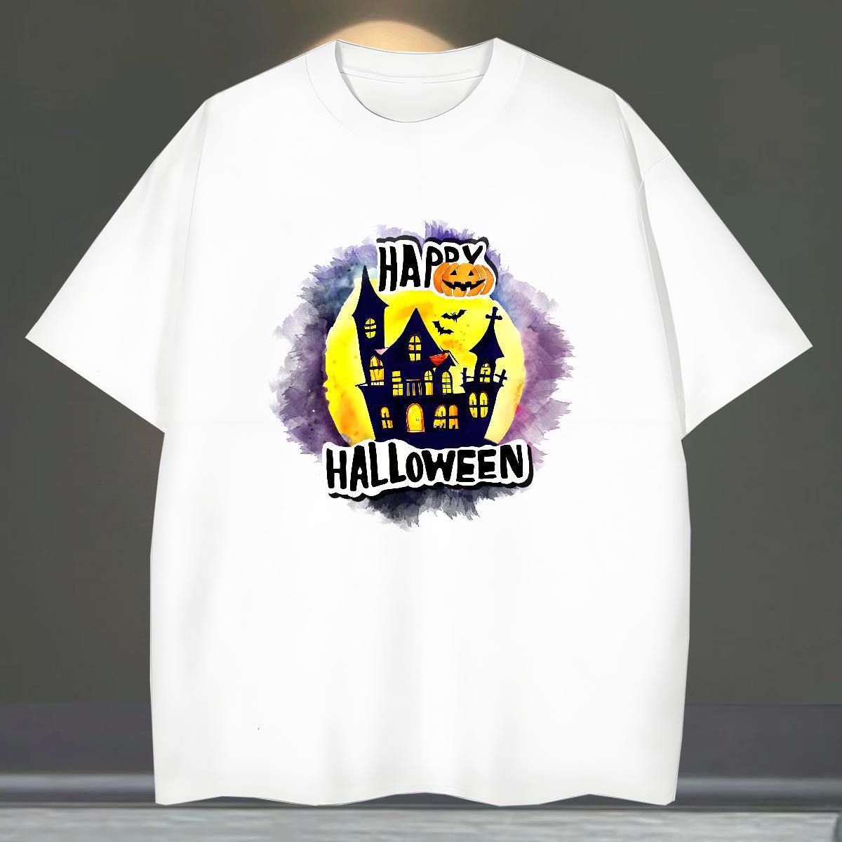 2024 DIY Man T Shirts 230g Pure Cotton Hip Hop Street Tees Short Sleeve Soft Loose Tshirts Black White