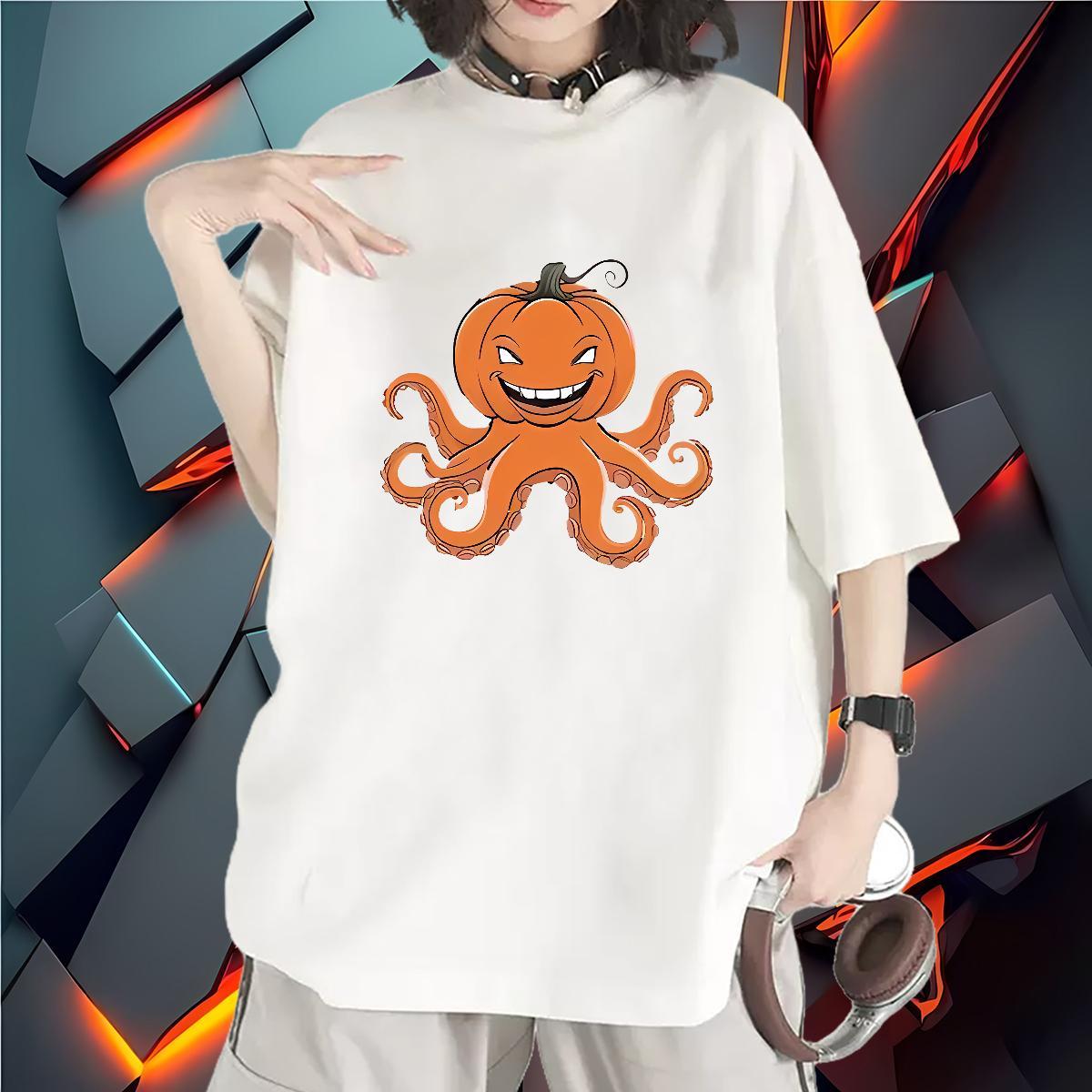 Unisex T shirt O-Neck Short Sleeve Women Tshirts Floral Print High Street Hip Hop 230g Pure Cotton Classic Polos