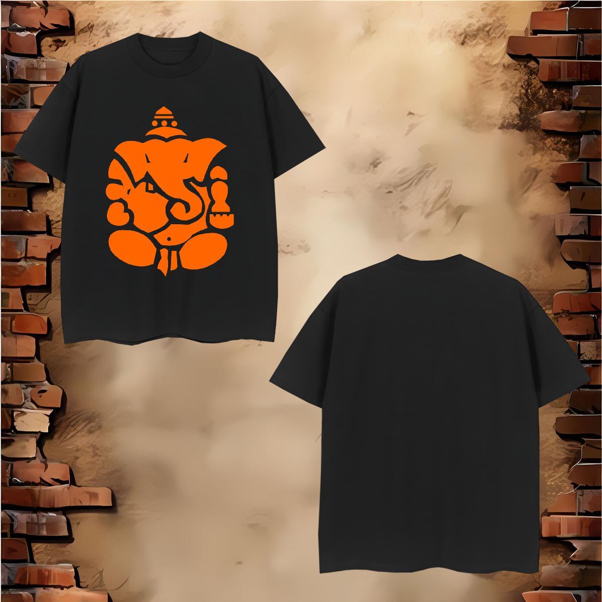 Fashion New T-Shirts for Men 230g Cotton Elephant High Street Hip Hop Tshirts Pure Cotton Loose Men Tees Custom Printing