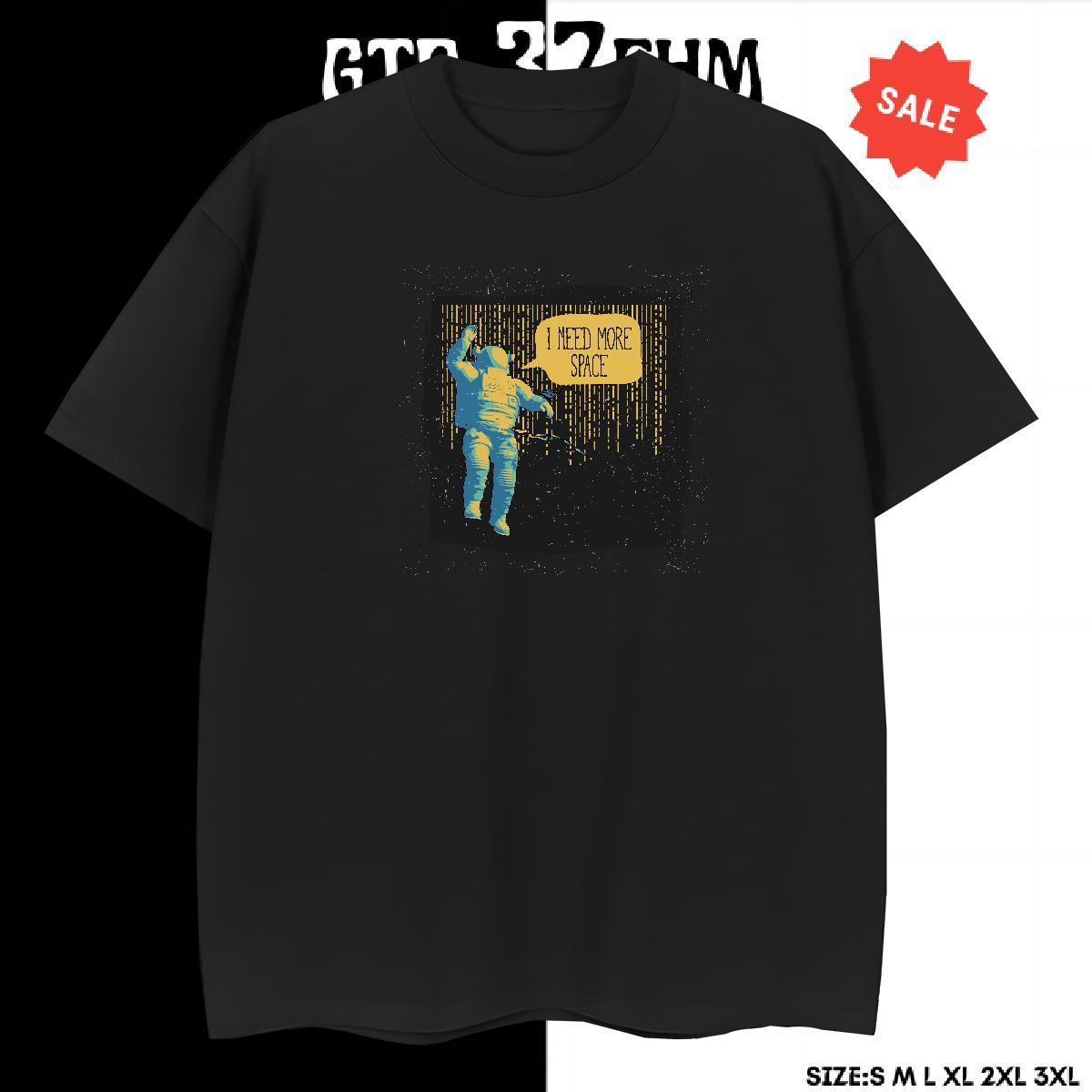 Cool Men Clothes T-Shirt 230g Pure Cotton Daily Outfit spaceman Customized Crew Neck Breathable Brand Mens T Shirts Tshirts